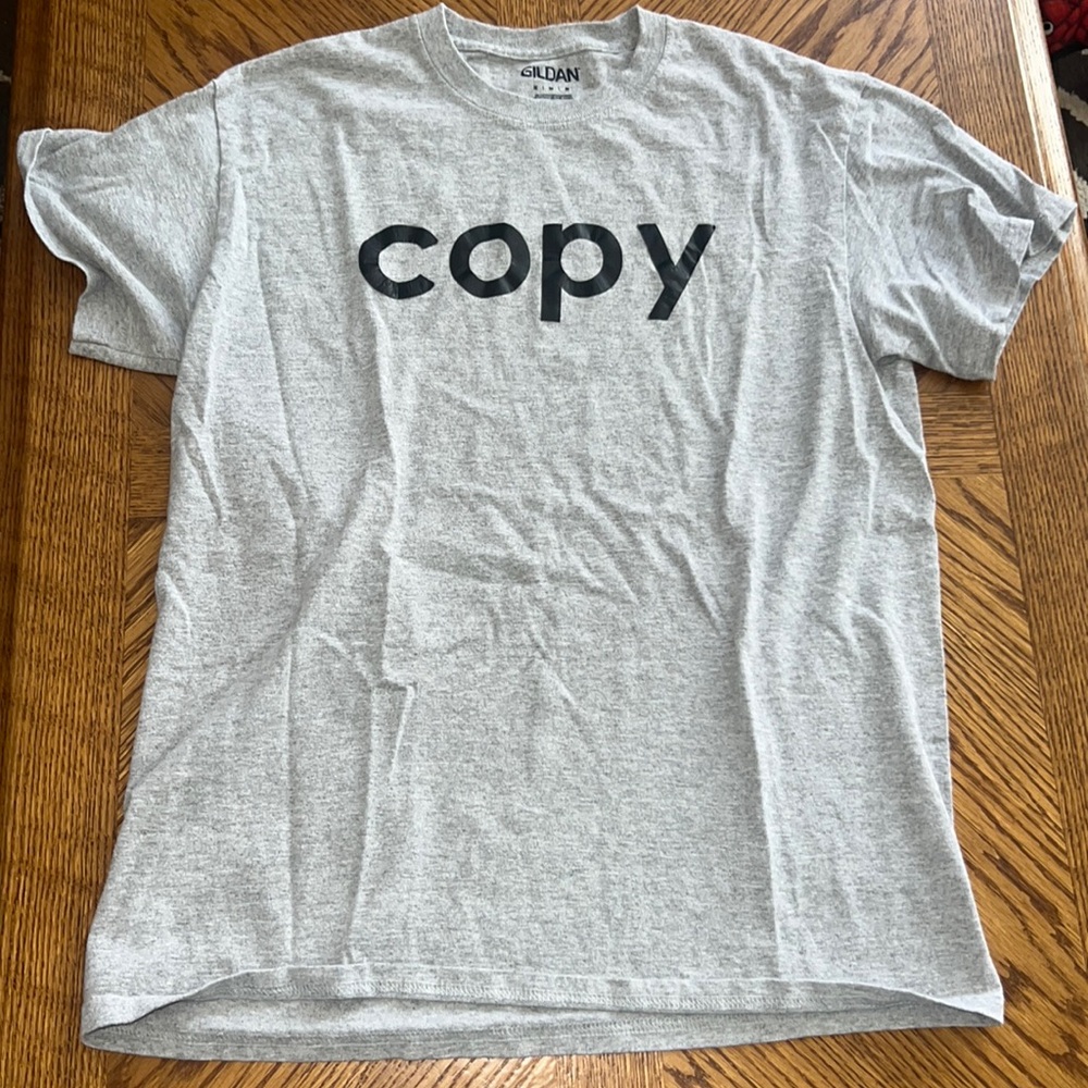 COPY graphic unisex gray T-shirt size M